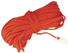 Allpa Hollow Floating Braided Rope With Nylon Snap Hook, Ø8mm, L=30m, Orange - 001100 72dpi - 9001100