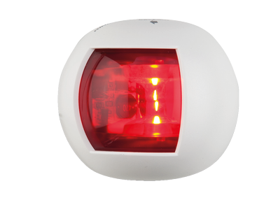 Allpa Navigation Light Red, 112.5°, Led 12-24v, White Housing - Rina - 015520 72dp - 9015520