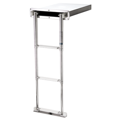 Allpa Stainless Steel Telescopic Bathing Ladder In Stainless Steel Box, 3-Steps Lined With Plastic - 024340 72dpi - 9024340