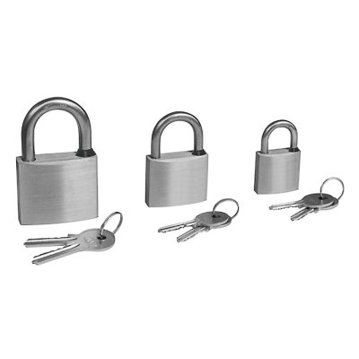 Allpa Stainless Steel Padlock With Stainless Steel Shackle, Dimensions 30x22mm - 024355 57 - 9024355