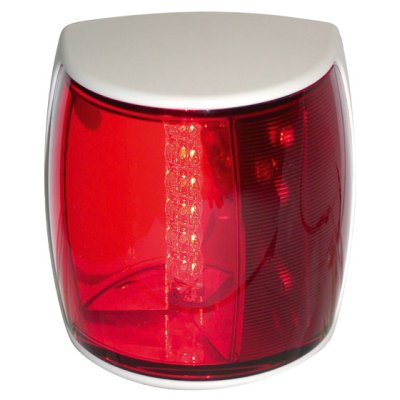 Hella Naviled-Pro Portside Light, 9-33v, 112.5°, Bsh-2nm, White Housing With Red Lens - 041320 72dpi - 9041320