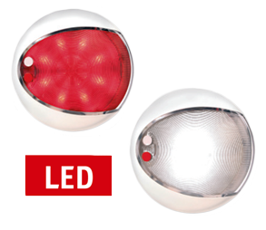Hella Euroled Touch, 2-Colors Led, White / Red, 9-33v, White Housing, With Dimmer, Ø129,5mm - 041340 - 9041340
