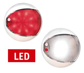 Hella Euroled Touch, 2-Colors Led, White / Red, 9-33v, White Housing, With Dimmer, Ø129,5mm - 041340 - 9041340