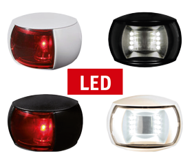 Hella Naviled Portside Light, 9-33v, 112,5°, Bsh-2nm, Black Housing With Red Lens - 041352 - 9041352