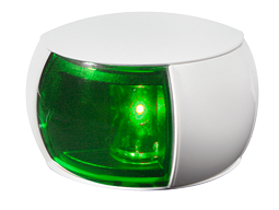 Hella Naviled Star Board Light, 9-33v, 112,5°, Bsh-2nm, White Housing With Green Lens - 041355 72dpi - 9041355