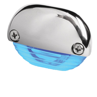 Hella Easy Fit Courtesy Light, Blue With Stainless Steel Moon - 041423 - 9041423