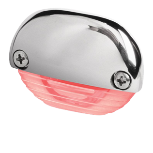 Hella Easy Fit Courtesy Light, Red With Stainless Steel Moon - 041424 - 9041424
