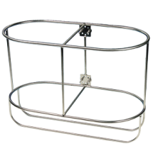 Stainless steel fender baskets, upright model for 2 fenders