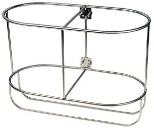 Allpa Stainless Steel Fender Basket, Upright Model For 2 Fenders, A=640mm, B=465mm (Comet 6) - 048761 72dpi - 9048761