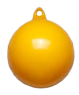 Allpa Anchor Buoy, Ø350mm, L=400mm, Yellow (Size 1), With 1 Eye - 059080 - 9059080