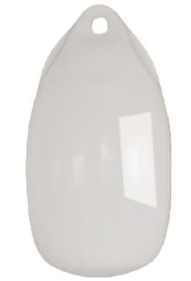 Allpa Fender Drop Model 'Dumpy', Ø180mm, L=360mm, White (Size 2) (Inflatable With Ball Valve) - 059090 1 - 9059091