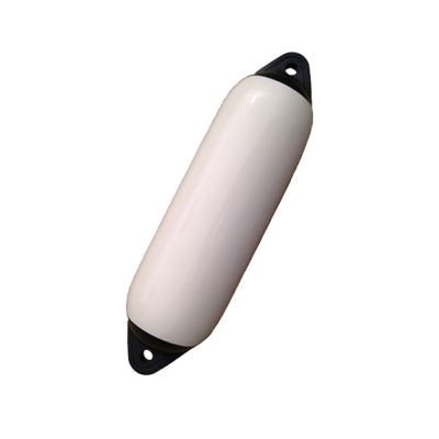 Allpa Fender Model 'Orca' Ø100mm, L=450mm, White With Black Head (Size 1) Inflatable With Ball Valve - 059430 72dpi - 9059430