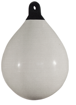 Allpa Solid Head Buoy, Ø350, L=480mm, White With Black Head (Size 1) - 059501 72dpi - 9059501