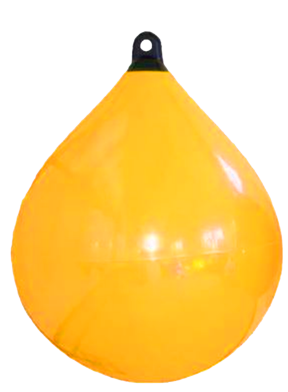 Allpa Solid Head Buoy, Ø350, L=480mm, Yellow With Black Head (Size 1) - 059531 - 9059531