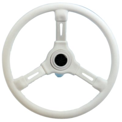 Allpa 3-Spoke Wheel "Riviera" White Plastic, Ø350mm, Depth 115mm - 062101 72dpi - 9062101
