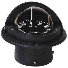 Ritchie Compass Model 'Voyager F-82', 12v, Flush Mount Compass, Dial Ø76,2mm/5°, Black - 067054 72dpi - 9067054