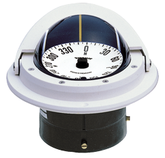 Ritchie Compass Model 'Voyager F-82w', 12v, Flush Mount Compass, Dial Ø76,2mm/5°, White - 067055 72dpi - 9067055