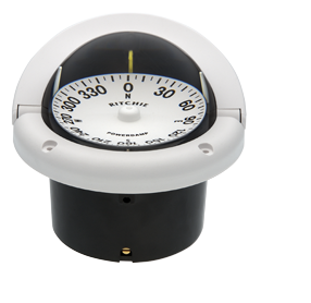 Ritchie Compass Model 'Helmsman', Hf-742w, 12v, Flush Mount Compass, Dial Ø95mm/5°, White - 067077 72dpi - 9067077