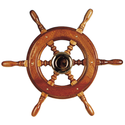 Allpa 6-Spoke Wheel 'Type 2' Classic Mahogany Wheel With Adapter For Two Cones, Ø650mm - 068265 72dpi - 9068265