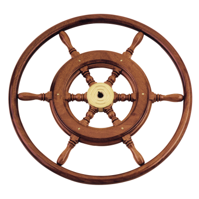 Allpa 6-Spoke Wheel 'Type 3b' Classic Mahogany Wheel With Houten Rim, Incl. Adapter, Ø550mm - 068355 b 72dpi - 9068355/B