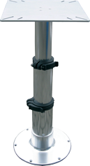 Allpa Aluminum Table Pedestal 'Tristar' With 3-Stage Gas Lift Adjustment, 335-714mm, With Flat Base - 069194 72dpi - 9069194