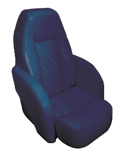 Allpa Boat Chair Model Race Pro 'Flip-Up', Navy With White Stitching - 069237 72dpi - 9069237