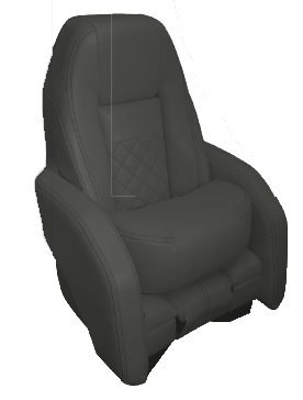 Allpa Boat Chair Model Race Pro "Flip-Up", Anthracite With White Stitching - 069238 72dpi - 9069238