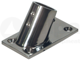 Allpa Stainless Steel Guard Railing Deck Socket 60°, Ø25,4mm With Square Base 81x48mm - 072110 0 72dpi - 9072111