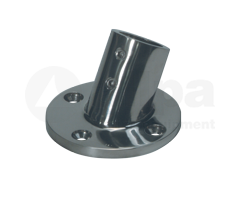 Allpa Stainless Steel Guard Railing Deck Socket 60°, Ø22,25mm With Round Base Ø66,7mm - 072115 0 72dpi - 9072115
