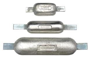 Allpa Aluminum Anode For Welding, 110x60x190x28mm (0,60kg) - 077405 2 - 9077005
