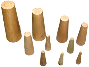 Allpa Set Of Wooden Conical Emergency Plugs, Ø5-28mm (10 Pieces) - 078790 72dpi - 9078790