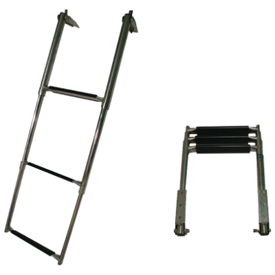 Allpa Stainless Steel Telescopic Bathing Ladder, 3-Steps Lined With Plastic, Max. Tube Ø32mm - 078800 72dpi - 9078800