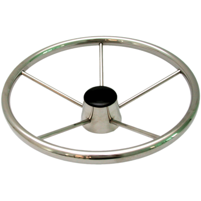 Allpa 6-Spoke Wheel 'Model Stainless Steel Luxe' With Finger Grip, Ø343mm, Depth 95mm - 078810 72dpi - 9078810