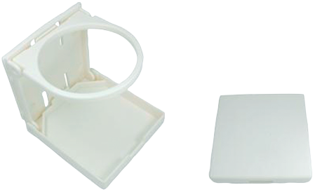Allpa Plastic Drink Holder, Foldable, A=104mm, B=98mm, C=94mm, White - 078885 72dpi - 9078885