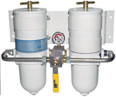 Racor Double Marine 'Turbine' Filter Ce-Approved With Metal Bowl, Switchable Dieselfilter - 079082 m 72dpi - 9079082/M