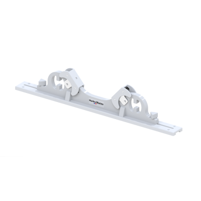 Hurley Chocks White (Pair) Compl.w/ Aluminum Rail System To Install Onto Swim Platform - 084602 72dpi - 9084602