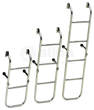Allpa Stainless Steel Bathing Ladder, 5-Steps, With Fixed Transom Support, Dims. Unfolded 260x1040mm, Tube Ø20mm - 110044 1 72dpi 1 - 110045