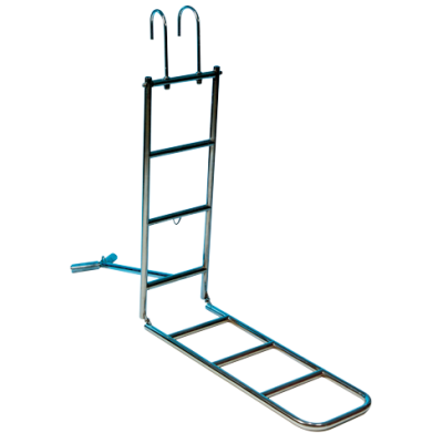 Allpa Stainless Steel Bow Ladder, 7-Steps, With Adjustable Bow Support & Hooks For Pulpit, Tube Ø25mm - 110050 72dpi - 110050