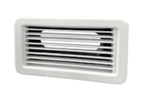 Allpa Air Suppy Grill (Plastic), 254x102mm, Incl. Rear Duct Tube Connection - 175977 72dpi - 175977