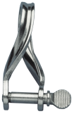 Allpa Stainless Steel Shackle (Twisted Form) Ø5mm, B=12mm, H=37mm (Breaking Load 1050kg) - 271100 72dpi - 271100