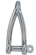 Allpa Stainless Steel Shackle (Twisted Form), A=Ø5mm, B=35mm, C=11mm (Breaking Load 830kg) - 283100 72dpi - 283100