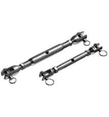 Stainless steel tubular turnbuckles with forks