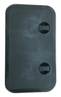 Allpa Plastic Hatch, 243x606mm, 2x Handle, 180°, Black - 484166 z - 484166/Z