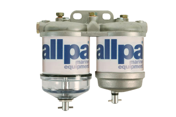 Allpa Double Fuel Filter For Diesel, With Water Separator, 50l/H, With 1 Plastic- & 1 Aluminum Bowl - 486400 72dpi - 486400