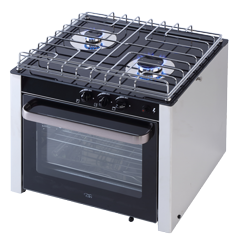 Allpa Cookers 2 Burners Stainless Steel Glass Top (500x431x458mm) - 487600 - 487600
