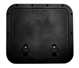 Allpa Aluminum Hatch, Outer Size 510x460mm, Cut Out Size 393x446mm, Black, Powder Coated - 494124 - 494124