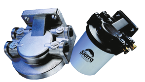 Sierra Fuel Filter/Water Separator 1/4" Aluminum, Incl. Bracket, 21 Micron - 641878521 72dpi - 641878521