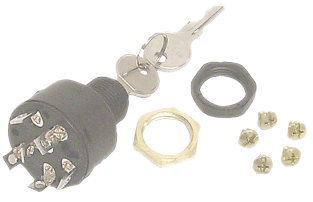 Sierra Polyester Ignition Switch, 3 Magneto, Off-Run-Start, Max Wall Thickness 16mm, 6-Terminals - 64mp41000 72dpi - 64MP41000