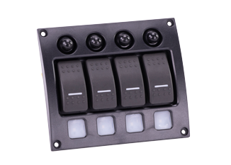 Sierra Plastic Circuit Panel 12-24v, Ip66, 4-Position, Led-Indicators & Automatic Fuses - 64sp21000 72dpi - 64SP21000