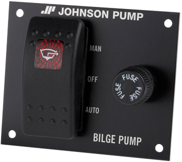 Johnson Pump Bilge Pump Control, 12v, 3-Positions, 76x55mm, Built-In Depth 40mm, With Internal Light - 66341224 72dpi - 66341224